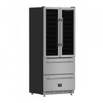 Forno Campania 32" Stainless Steel 120 Bottle Dual Wine Cooler with Two Beverage Drawers (17.7 Cu. Ft.) - FWCDR6635-32S