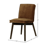 Brindel Dining Chair - Distressed Velvet Bronze - Set Of Two