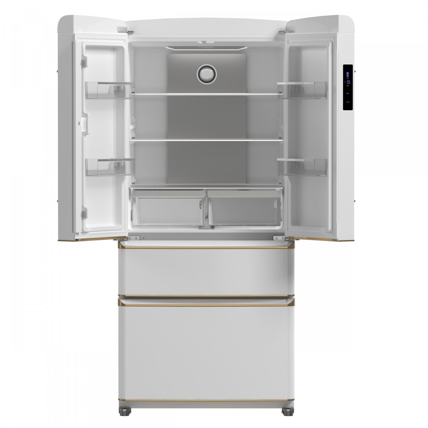 Forno Luigi 33" 18 Cu.Ft. White French Door Refrigerator - FFFFD1791-33WHT