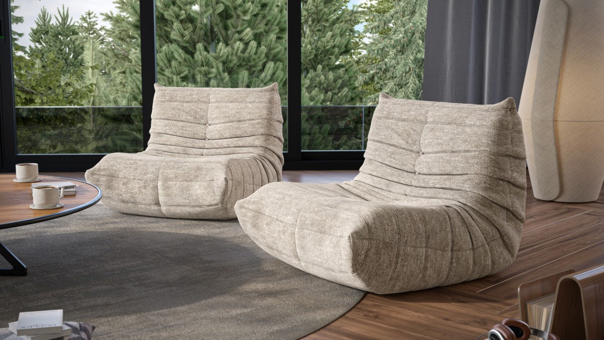 Dontae All-Foam Armless Chair - Beige