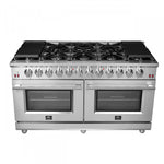 Forno Massimo 60" Stainless Steel Freestanding Double Oven Gas Range (8.64 Cu. Ft.) - FFSGS6239-60