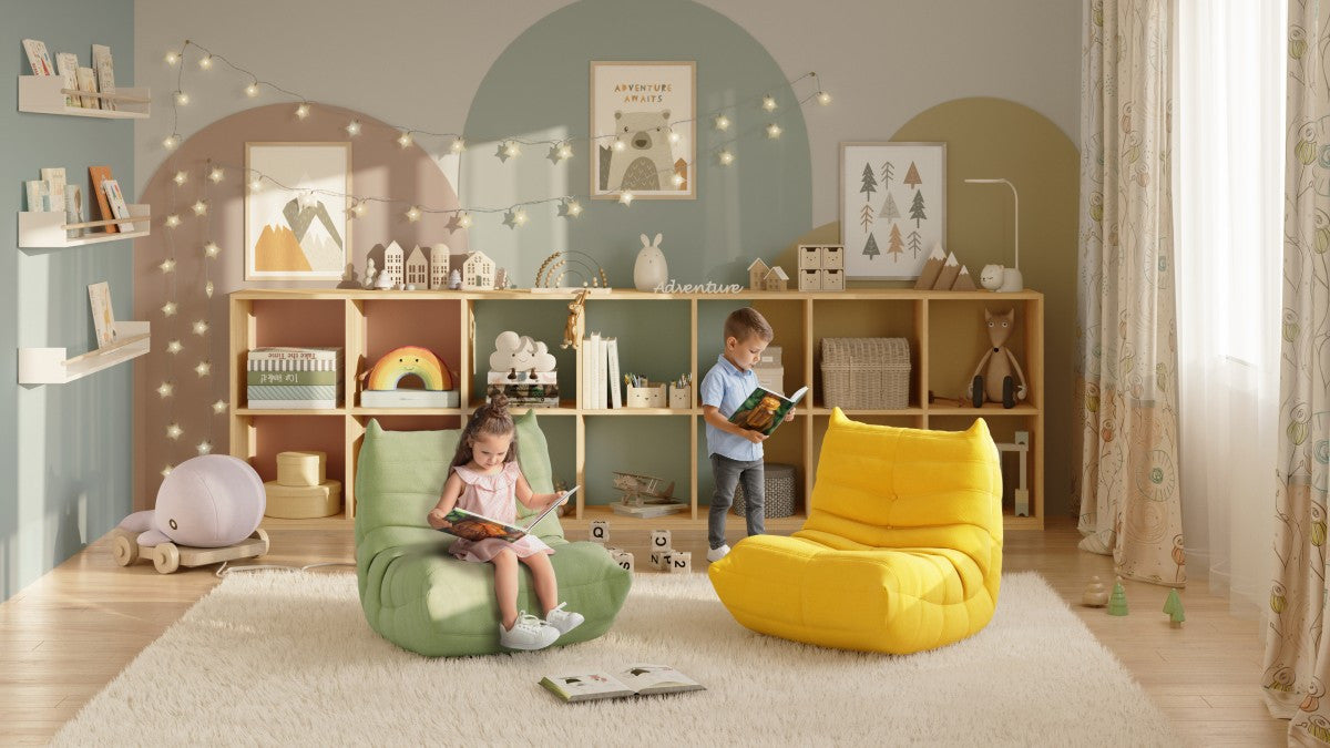 Daisy Kid's All-Foam Armless Chair - Sage