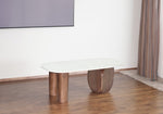 Isolde Coffee Table - Walnut/Off-White
