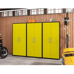 Lunde Storage Cabinet - Matte Black/Yellow - Set of 3