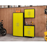 Lunde 3-Piece Garage Set - Matte Black/Yellow