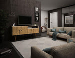 Otuken 54" TV Stand - Off White/Nature