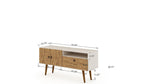 Otuken 54" TV Stand - Off White/Nature