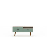 Otuken 54" TV Stand - Off White/Mint Green