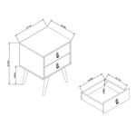 Torsted Nightstand - White/Blue