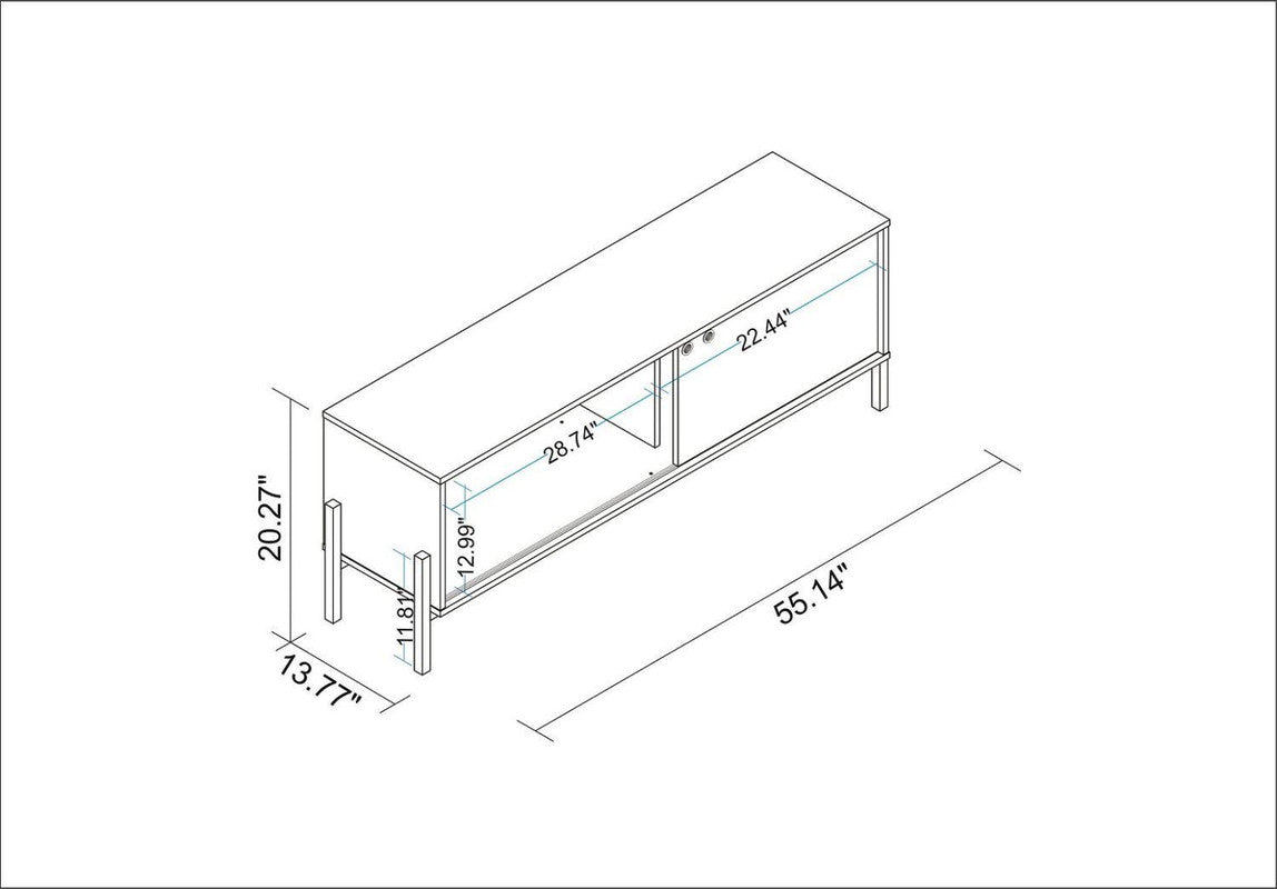 Amaraviti 55" TV Stand - White