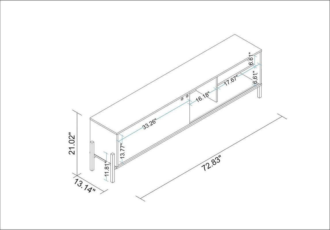 Amaraviti 73" TV Stand - White