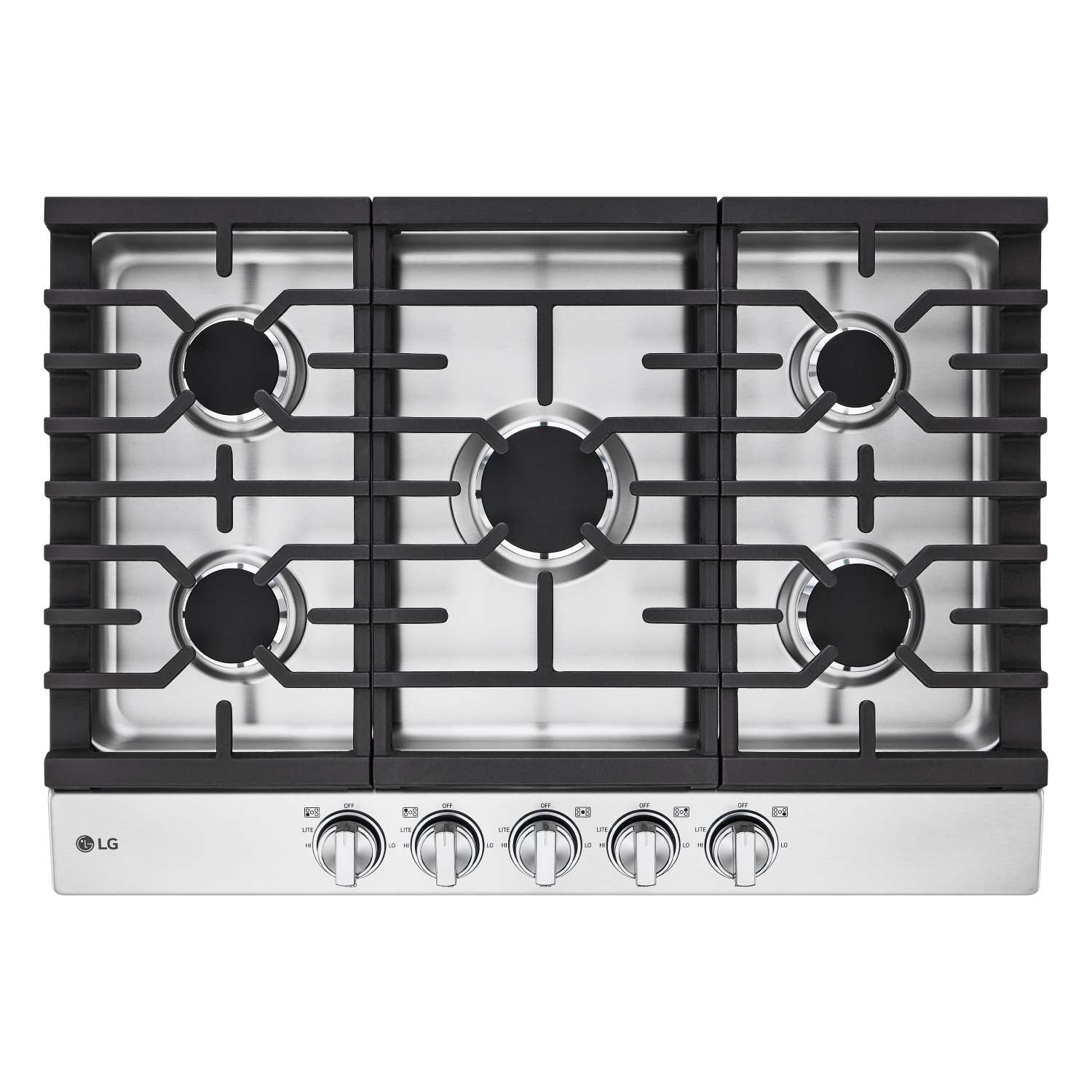 LG Stainless Steel 30” Gas Cooktop with 20K BTU 
and EasyClean® Cooktop - CBGJ3023S