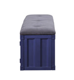 Konto Industrial Storage Bench - Blue/Grey