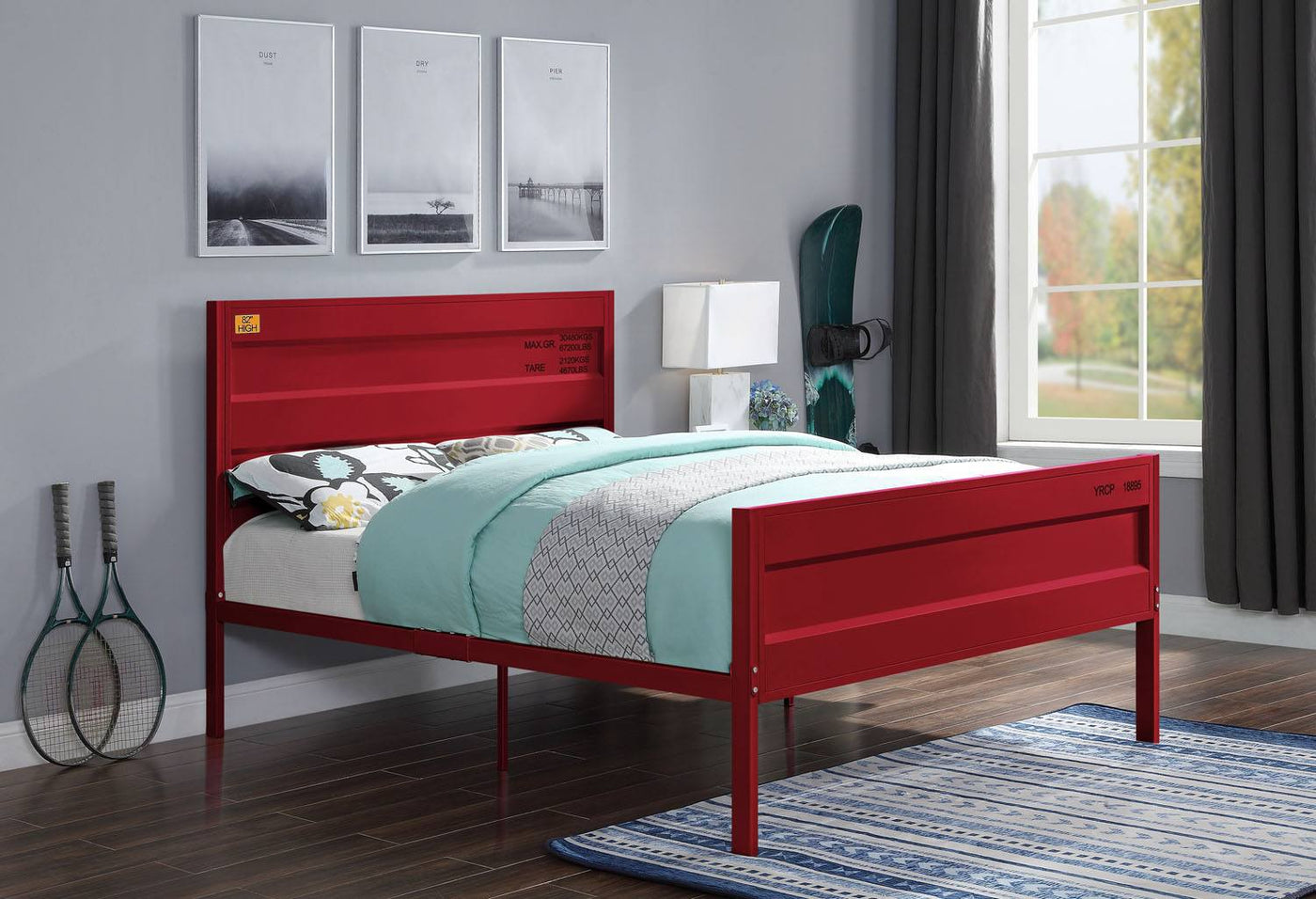 Konto Industrial Full Bed - Red