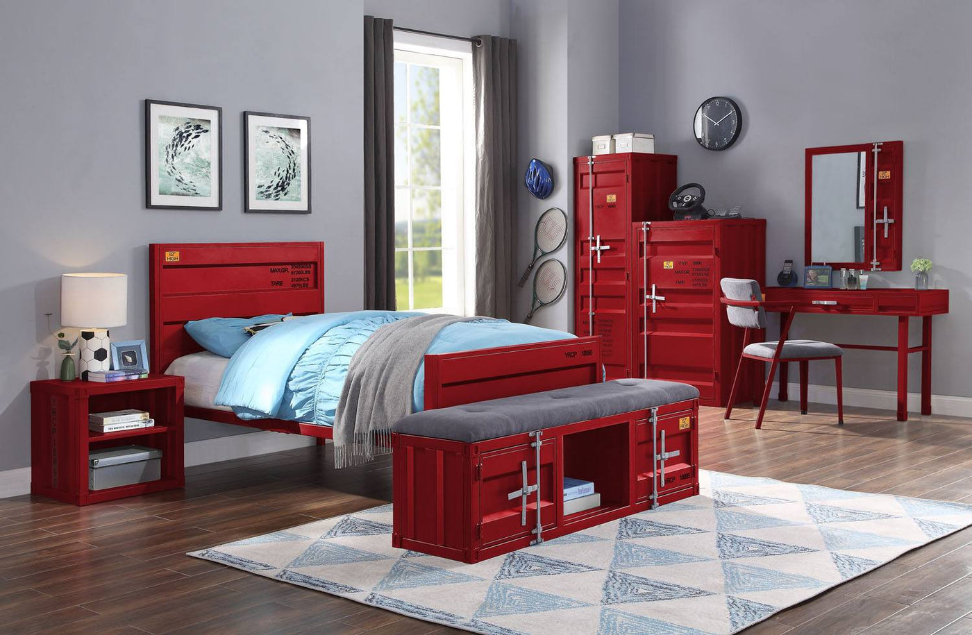 Konto Industrial Chest - Red