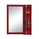 Konto Industrial Vanity Mirror - Red