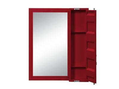 Konto Industrial Vanity Mirror - Red