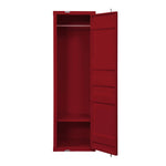Konto Industrial Tall Wardrobe - Red
