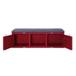 Konto Industrial Storage Bench - Red/Grey