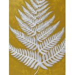 Free Spirit Fern Leaf Canvas Wall Art - White, Grey, Yellow