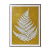 Free Spirit Fern Leaf Canvas Wall Art - White, Grey, Yellow