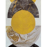 Free Spirit Geometric Canvas Wall Art - White, Yellow and Grey