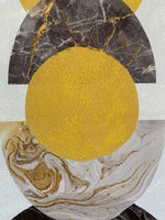 Free Spirit Geometric Canvas Wall Art - White, Yellow and Grey