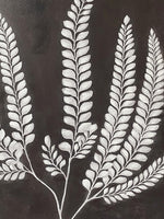 Free Spirit Fern Leaf Canvas Wall Art - Brown, White