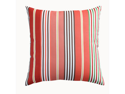 Summer Breeze Outdoor Decorative Accent Cushion -Coral Stripes