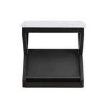 Hadyn End Table - Marble & Dark Grey