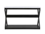 Hadyn Sofa Table - Marble & Dark Grey