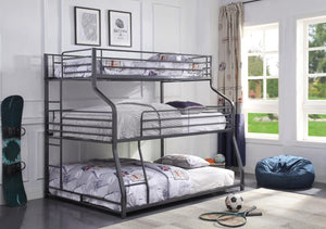 Tripley II - Twin/Full/Queen Bunk Bed - Gunmetal