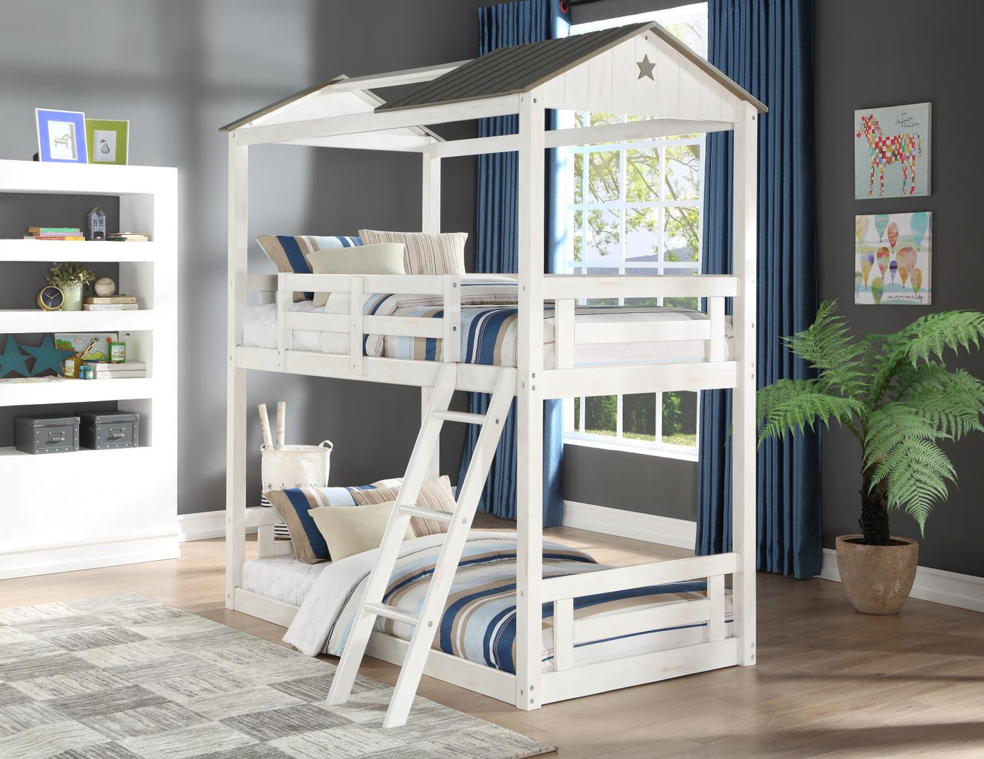 Miro Cottage Twin Bunk Bed Leon's
