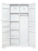 Konto I Industrial Tall Wardrobe - White