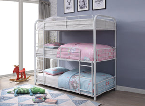 Tripley I - Twin Bunk Bed - White