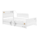 Konto Industrial Twin Daybed with Trundle - White
