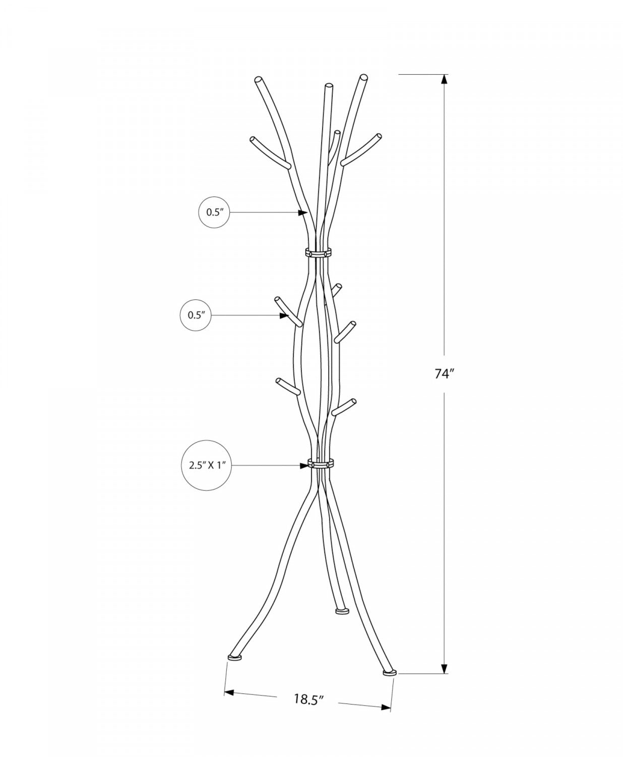 Aster Coat Rack - Silver