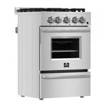 Forno Breno 24" Stainless Steel Freestanding Gas Range with Air Fry (2.3 Cu. Ft.) - FFSGS6290-24