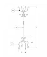 Lunel Coat Rack - Black