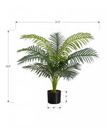 34" Palm Tree With 5" Black Pot - Green