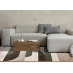 Maui Contemporary Geometric Area Rug - Cream Green - 5' X 8'