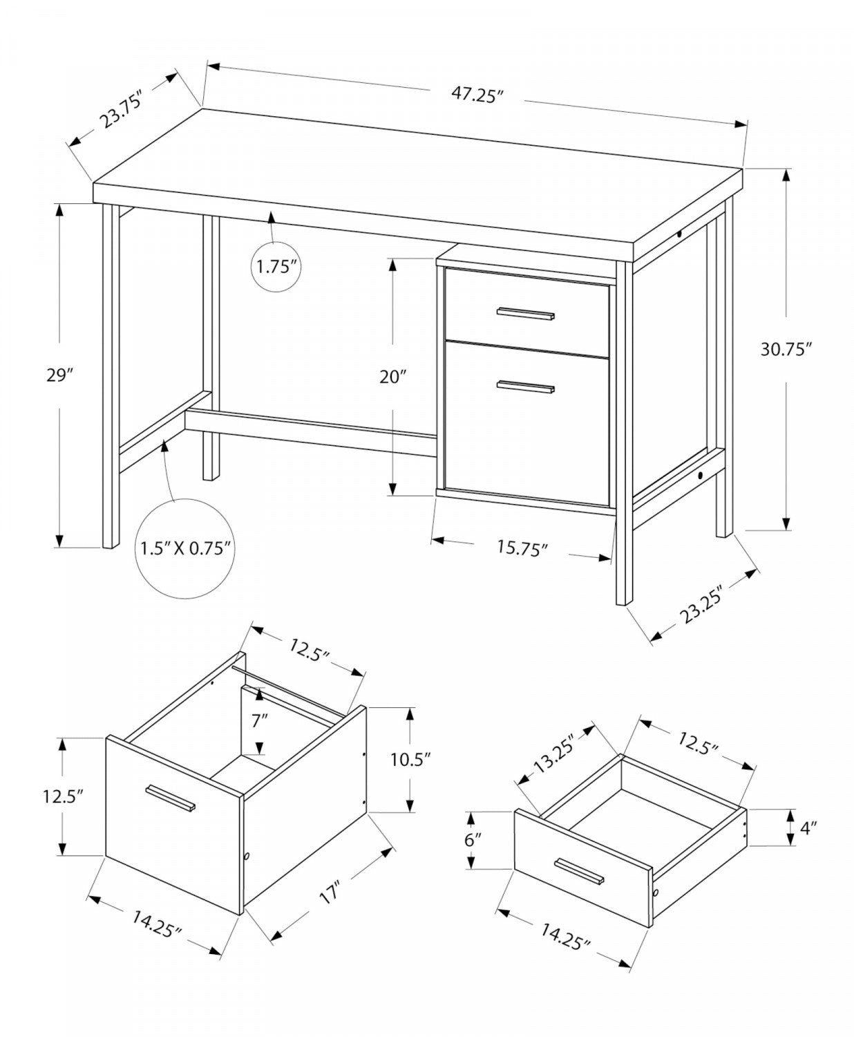 Thane Desk - Black