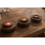 Bayan Ring Candle Holder - Wood Grain