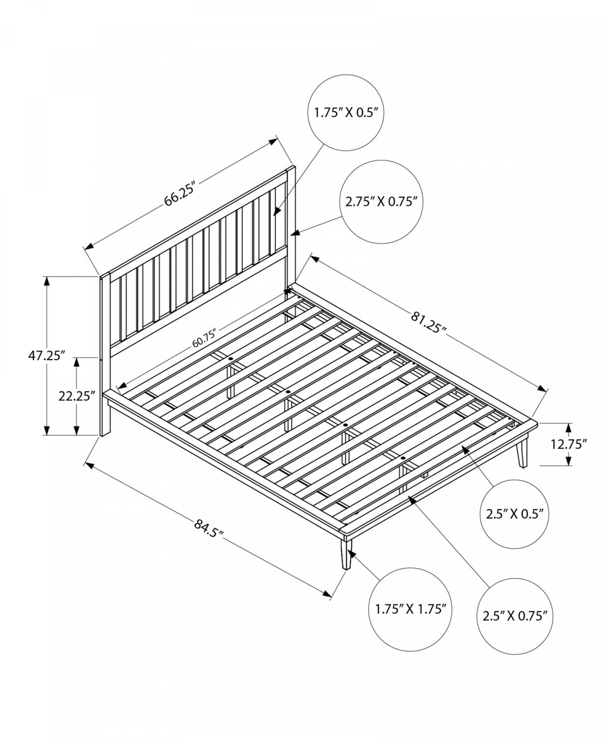 Margaret Queen Bed - White