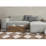 Logan Modern Diamonds Area Rug - Brown Cream - 7' X 10'