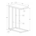 Zivo Side Table - Espresso/Chrome