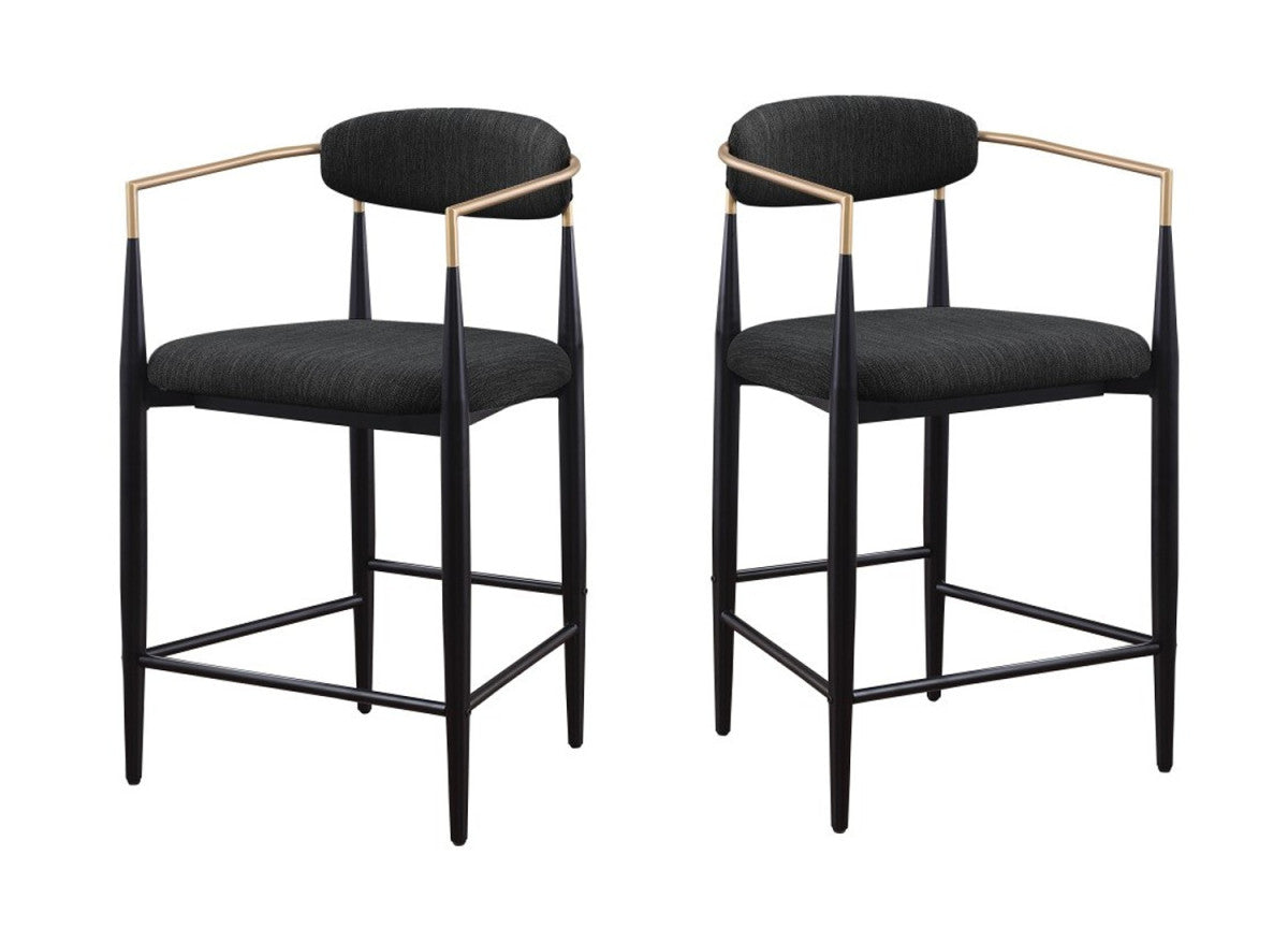 Mykos Bar Stool - Black - Set of Two