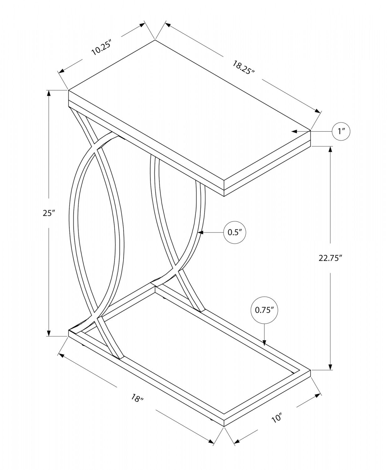 Alva Side Table - White