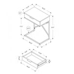 Sienna Side Table - Grey