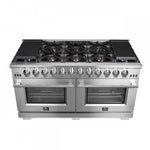 Forno Capriasca 60" Stainless Steel Freestanding Double Oven Gas Range (8.64 Cu. Ft.) - FFSGS6260-60